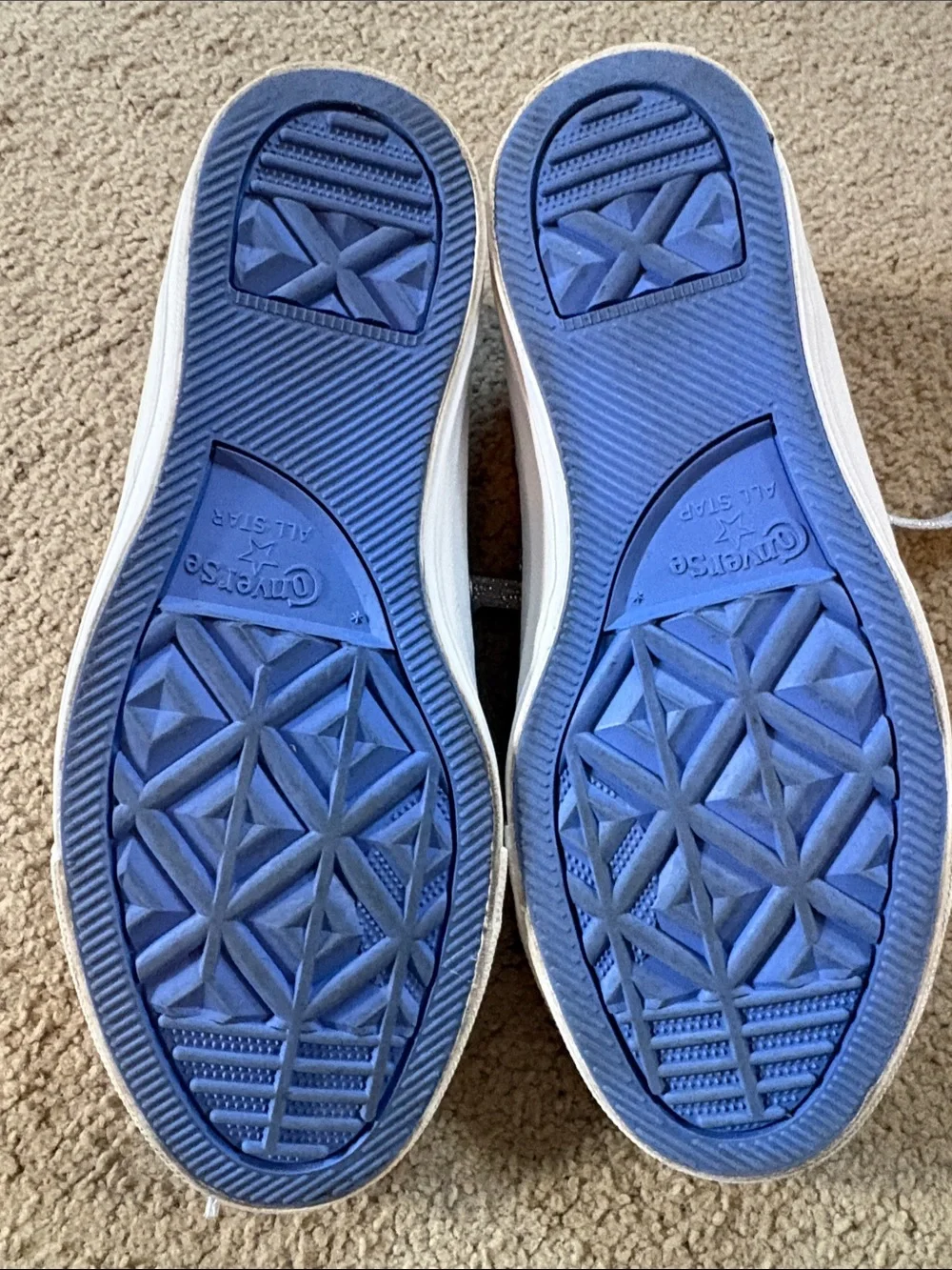 Converse glitter blue